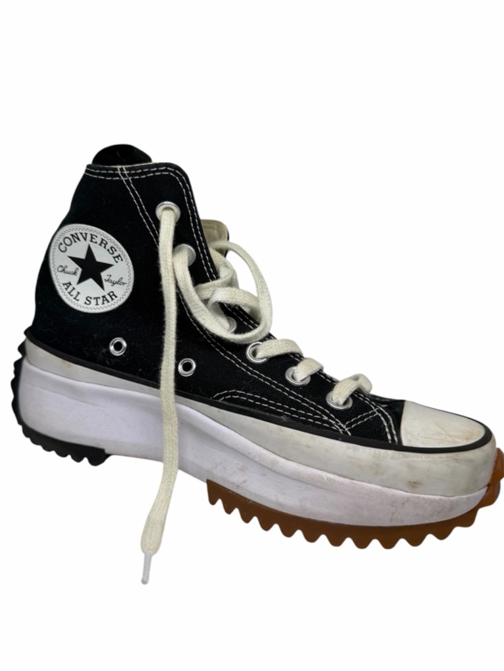 Converse All Stars Run Star Hike Platform Sneakers Black White - Picture 4 of 14
